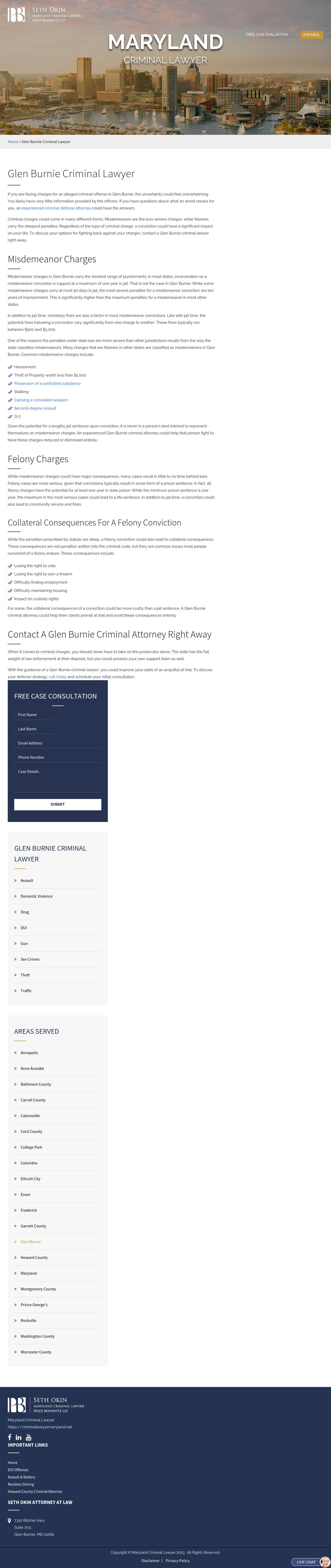 Seth Okin Attorney at Law - Glen Burnie  MD Lawyers