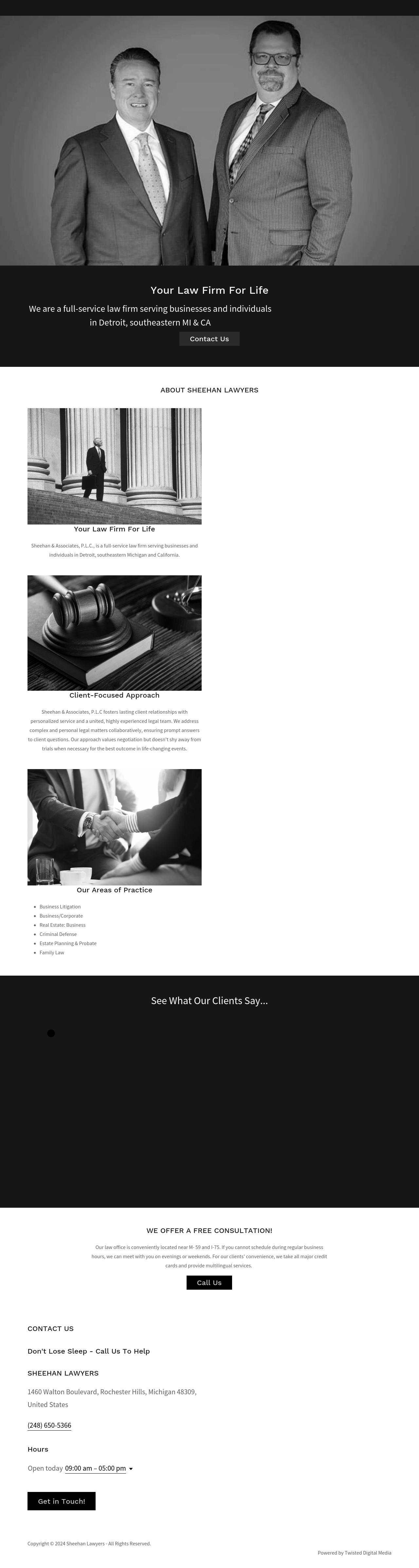 Sheehan & Associates PLC - Rochester MI Lawyers