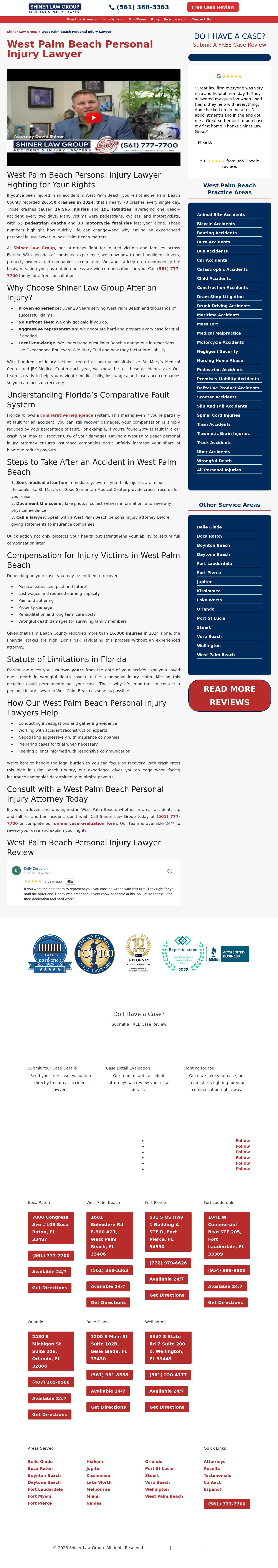 Shiner Law Group - West Palm Beach Personal Injury Attorneys & Accident Lawyers - West Palm Beach FL Lawyers