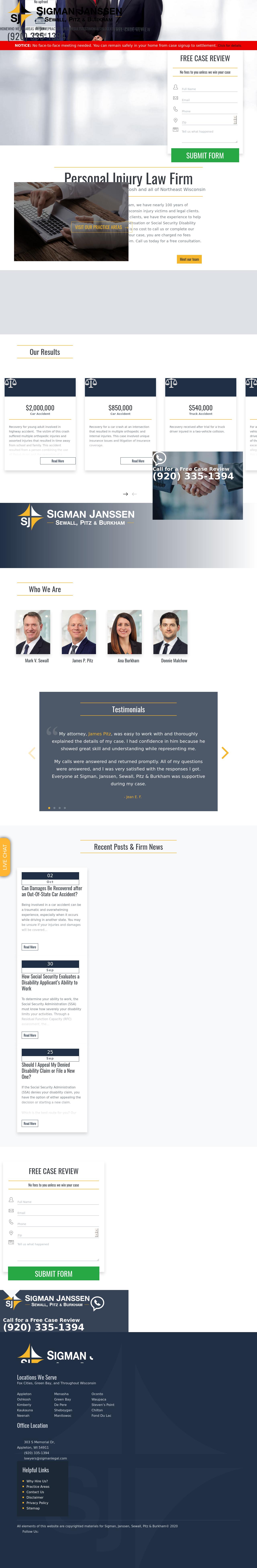 Sigman Janssen Sewall Pitz & Hodgkiss - Appleton WI Lawyers