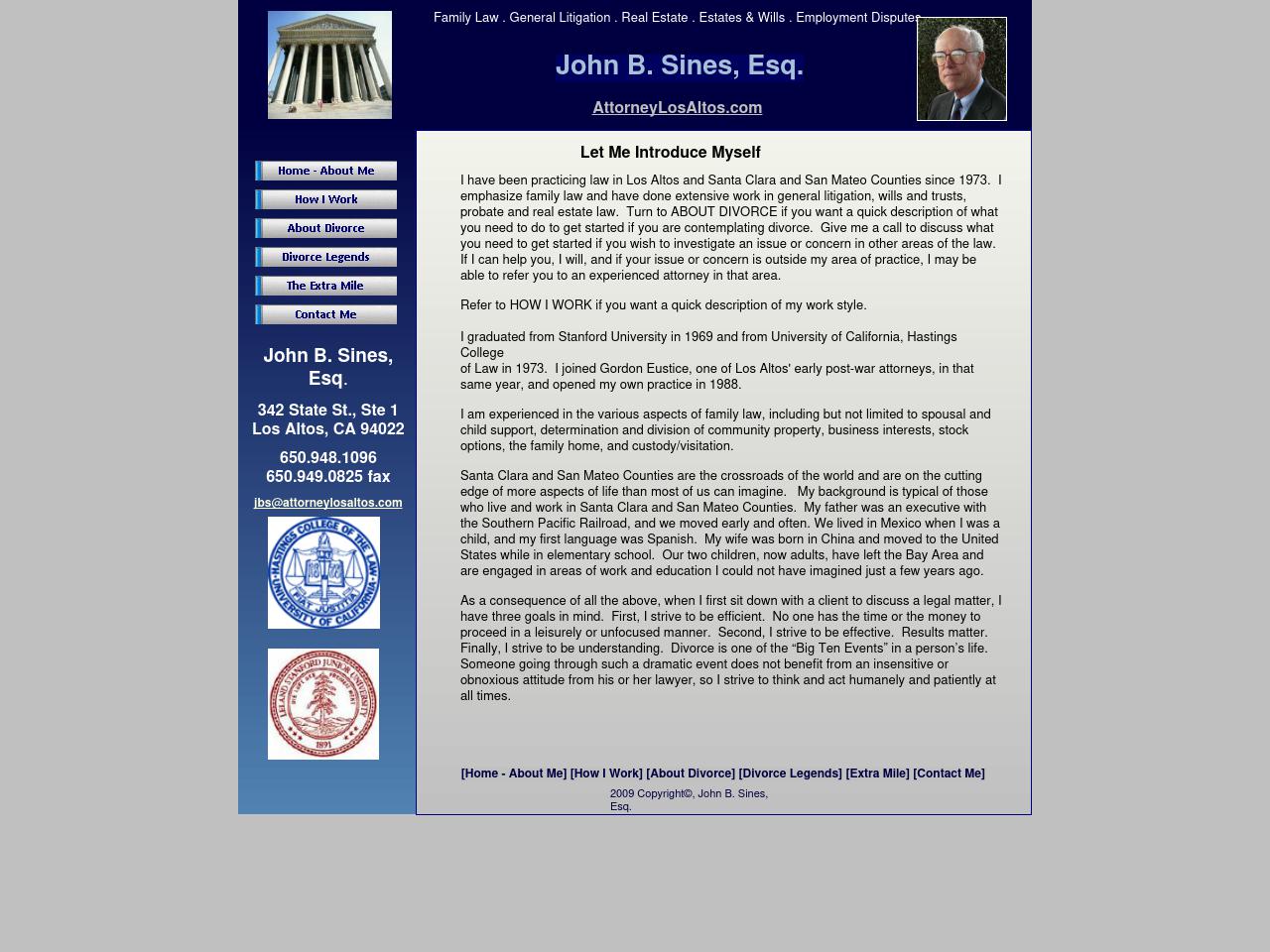 Sines John B - Los Altos CA Lawyers