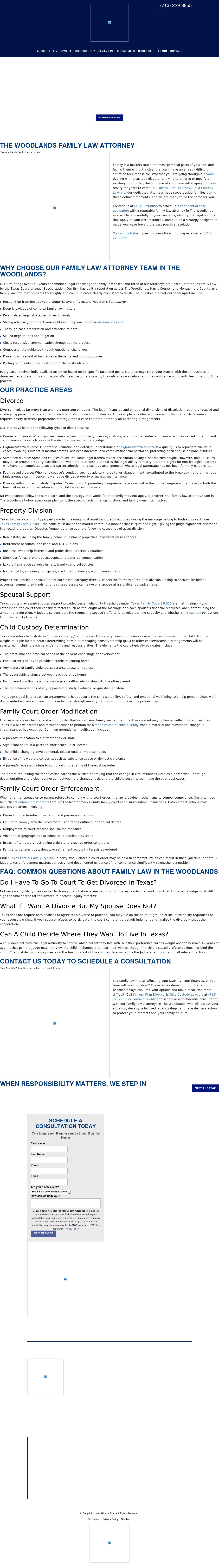 Skillern Firm Divorce & Child Custody Lawyers - The Woodlands TX Lawyers
