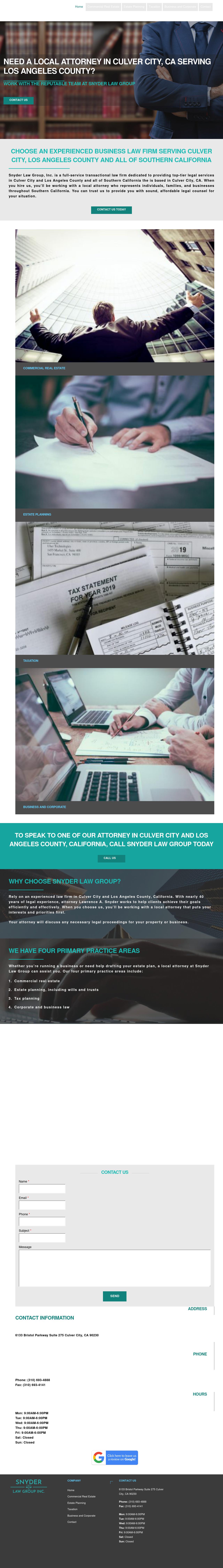 Snyder Law Group, Inc. - Culver City CA Lawyers