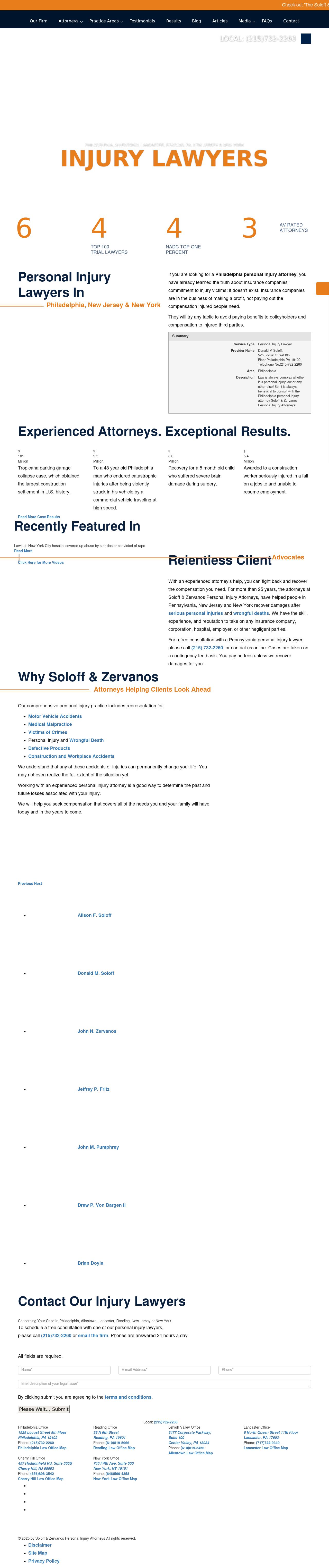 Soloff & Zervanos, P.C. - Reading PA Lawyers