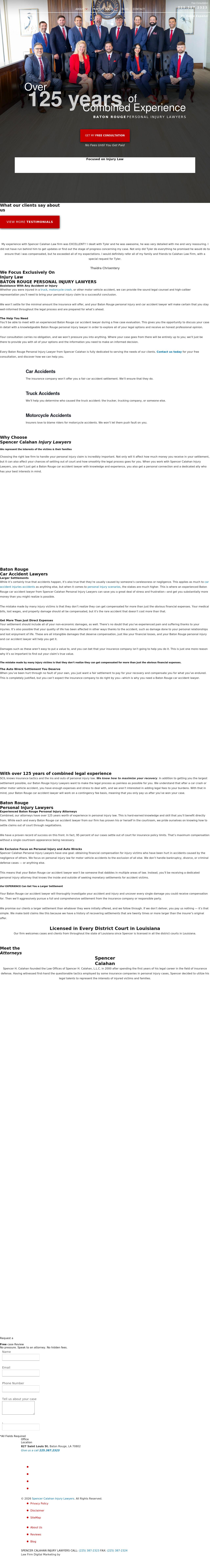 Spencer Calahan Injury Lawyers - Baton Rouge LA Lawyers