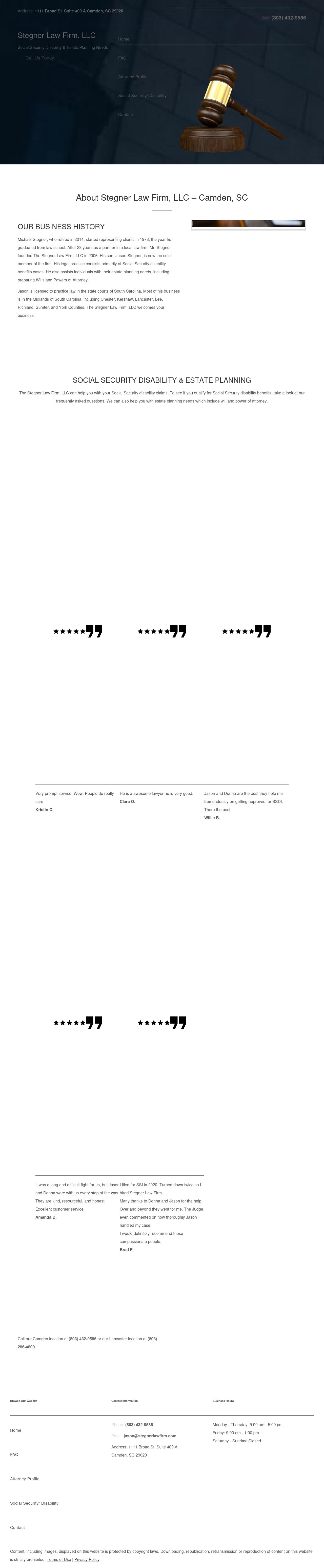 Stegner Law Firm LLC - Cmdn SC Lawyers