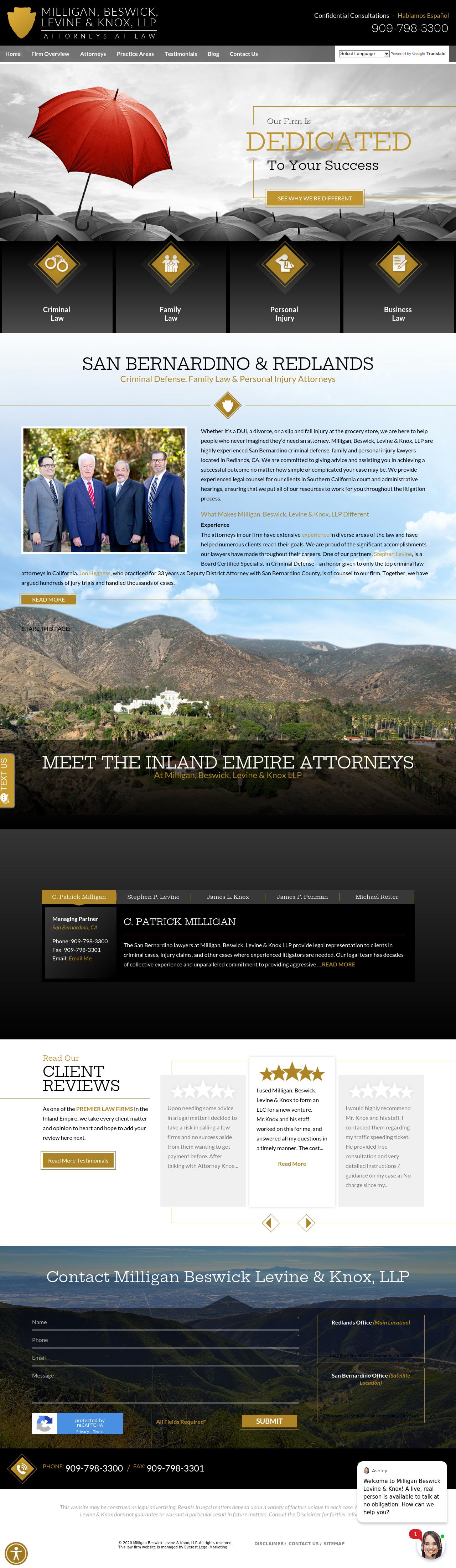 Milligan, Beswick, Levine & Knox LLP - Redlands CA Lawyers