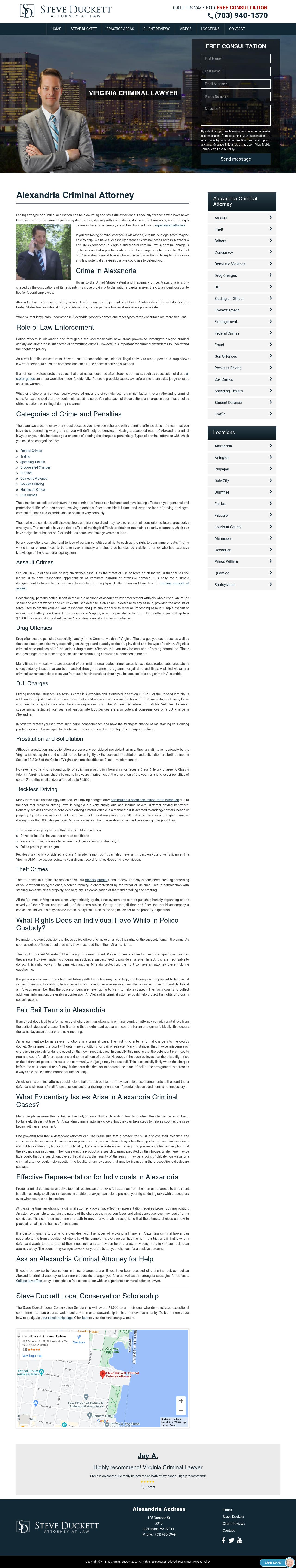 Steve Duckett Criminal Defense Attorney - Alexandria VA Lawyers