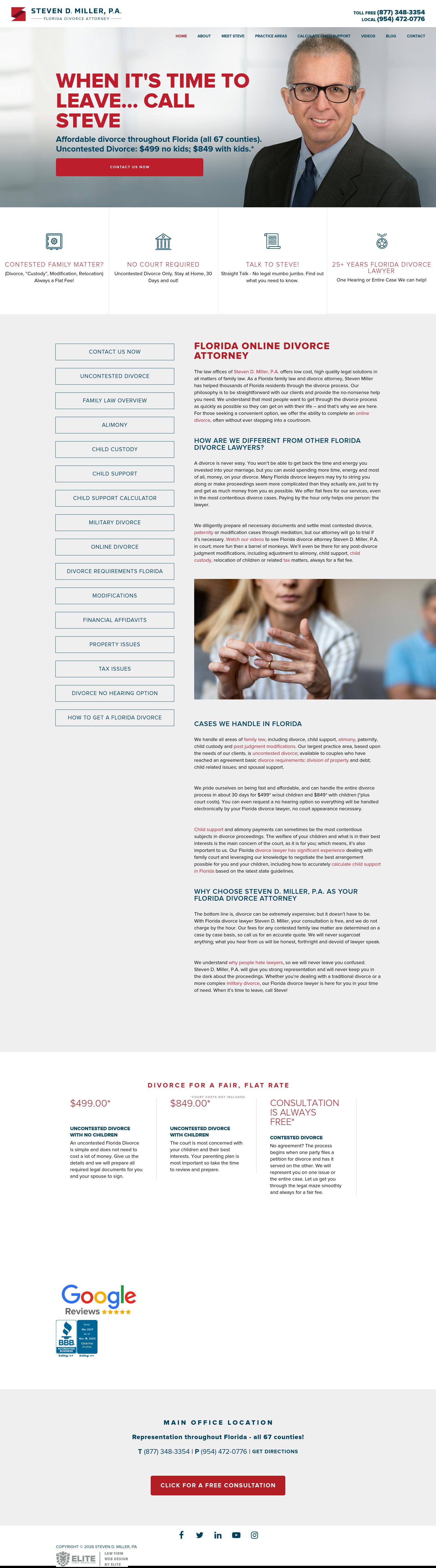 Steven D. Miller, P.A. Florida Divorce Attorney - Plantation FL Lawyers