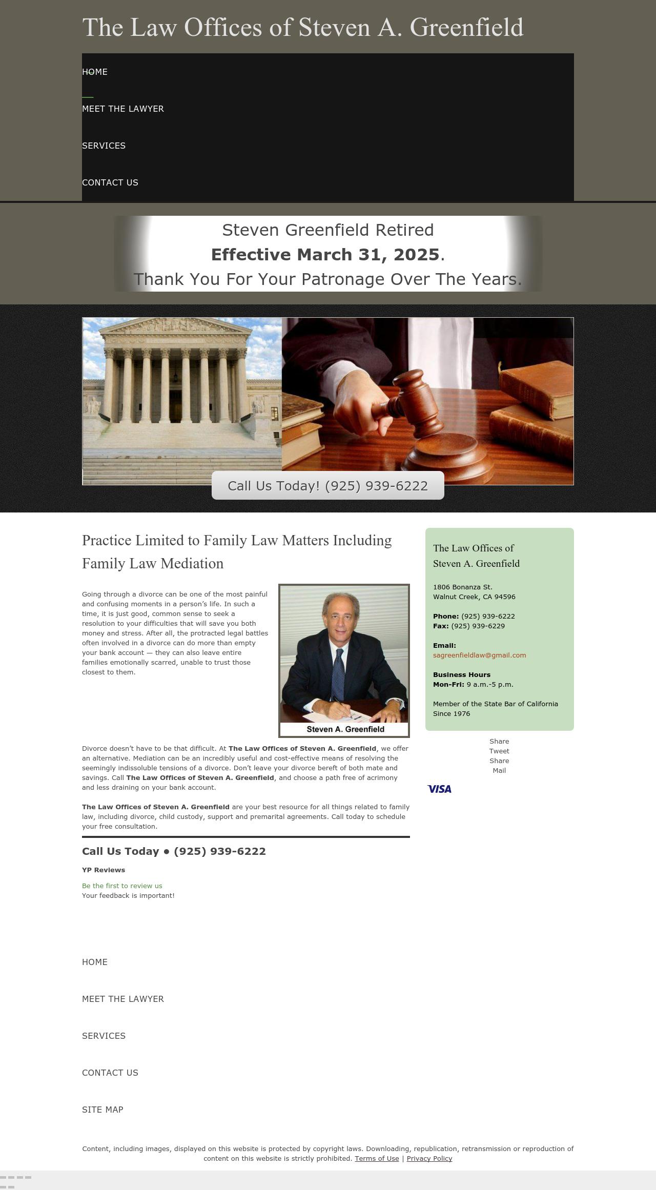 Steven Greenfield Family Law - Walnut Creek CA Lawyers