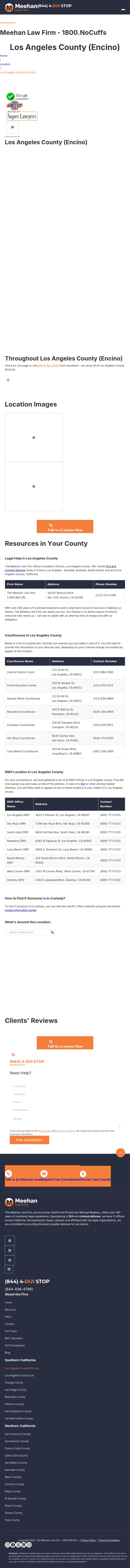 1-800-NoCuffs - Encino CA Lawyers