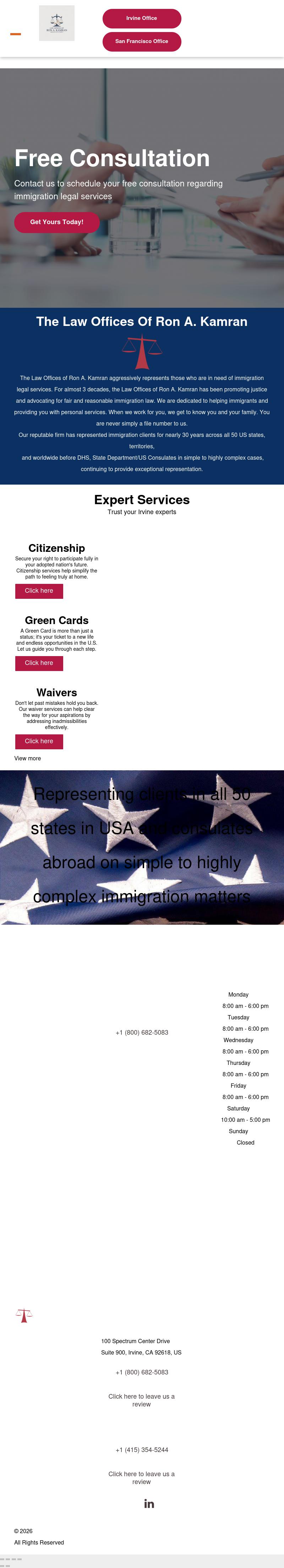 A Law Office - Ron Kamran Immigration Attorney - Orange CA Lawyers