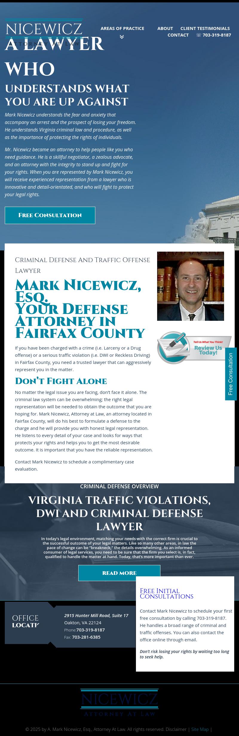 A. Mark Nicewicz, Esq., Attorney At Law - Oakton VA Lawyers