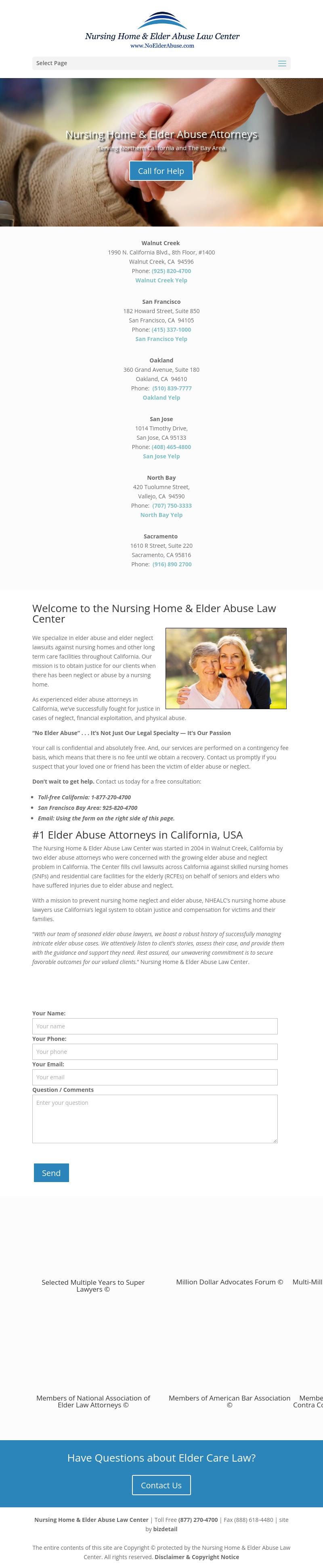A Nursing Home & Elder Abuse Law Center - Walnut Creek CA Lawyers