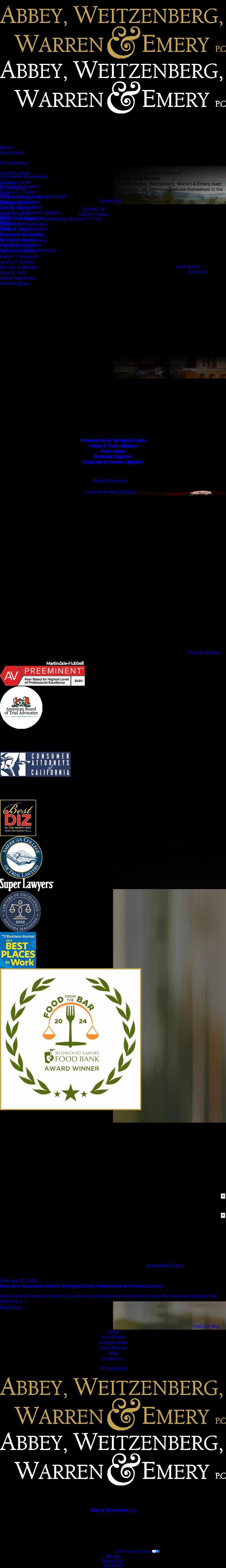 Abbey Weitzenberg Warren and Emery - Santa Rosa CA Lawyers