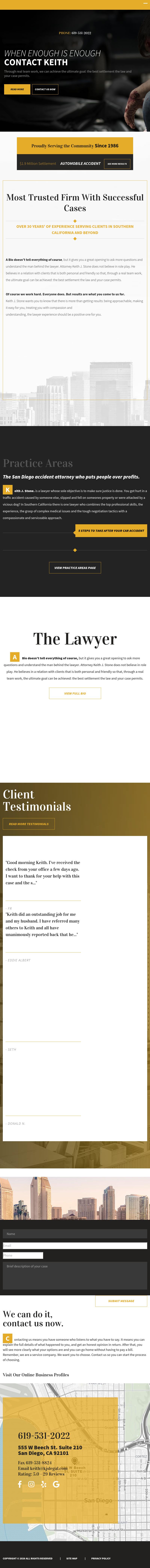 Accident Attorney Keith J. Stone - San Diego CA Lawyers