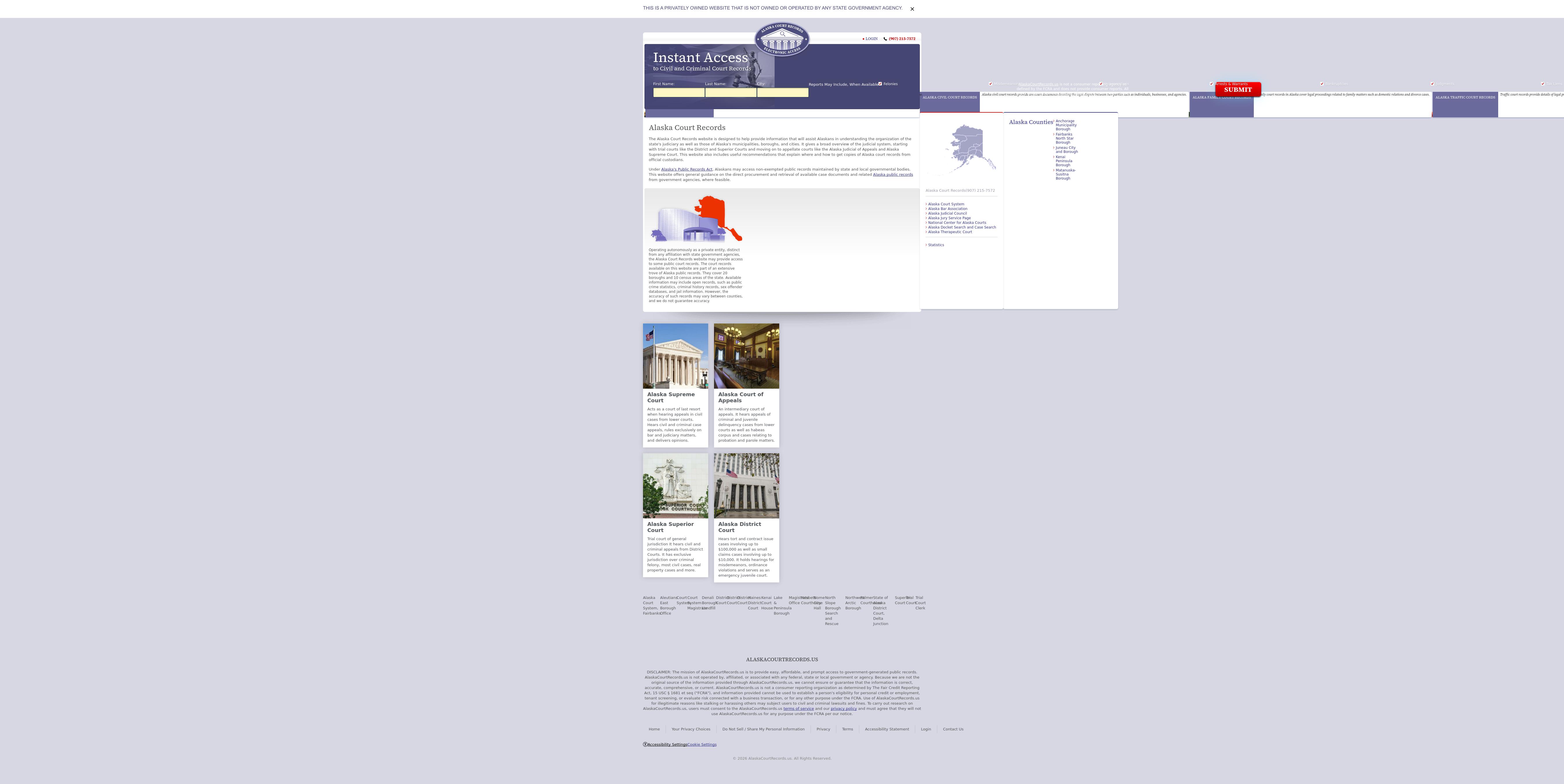 Alaska Court Records - Anchorage AK Lawyers