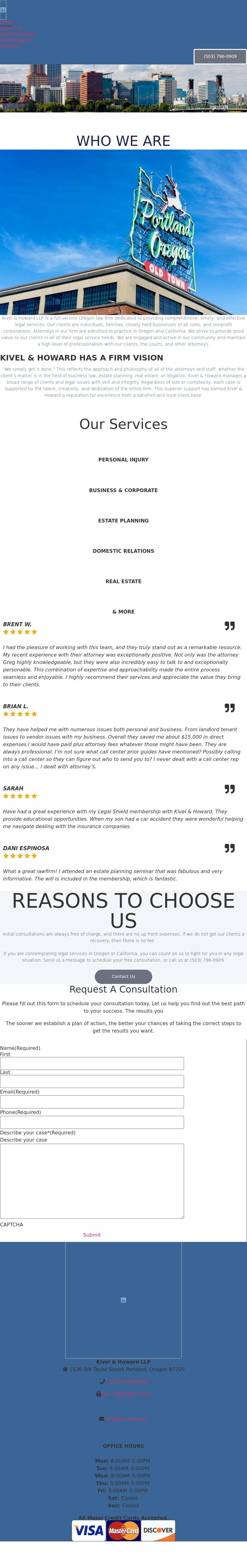 Kivel & Howard LLP - Portland OR Lawyers