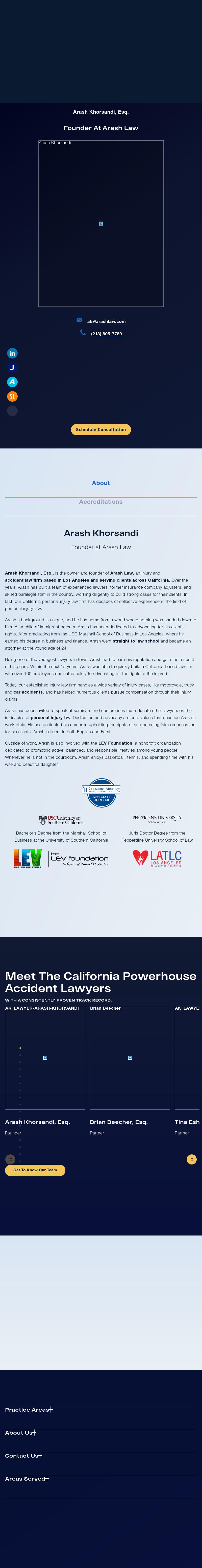 Arash Khorsandi - Los Angeles CA Lawyers