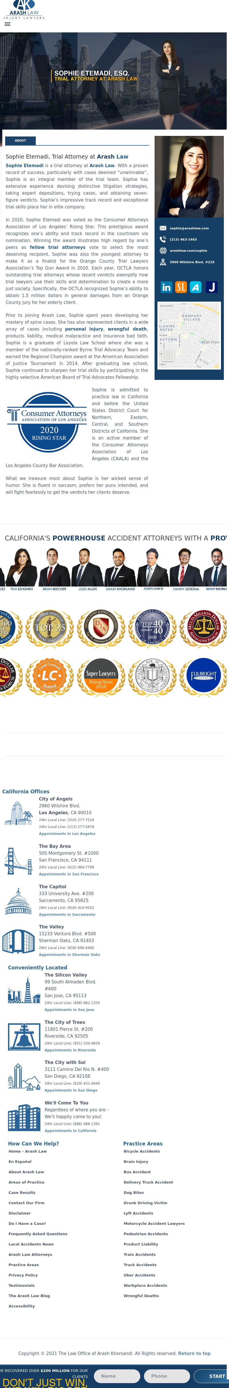 Arash Law: Sophie Etemadi - Los Angeles CA Lawyers