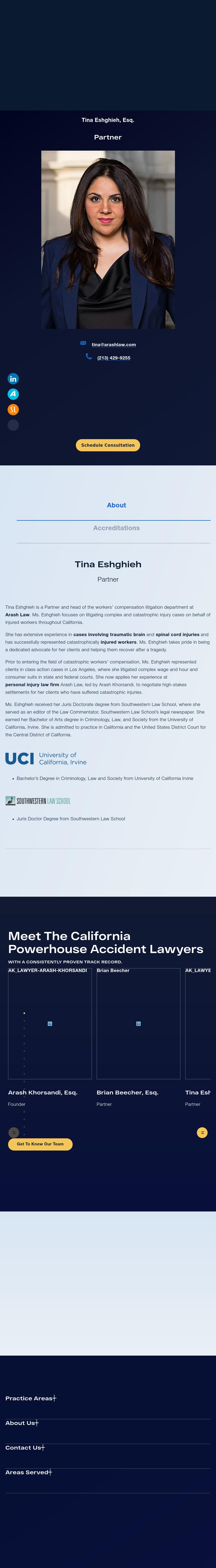 Tina Eshghieh - Los Angeles CA Lawyers