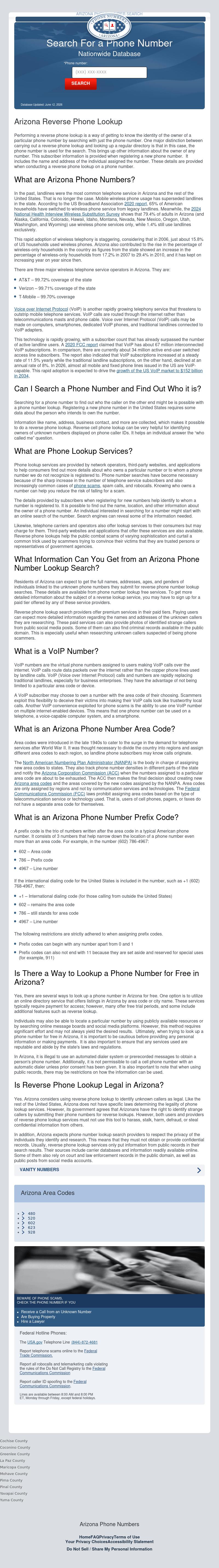 Arizona Phone Numbers - San Tan Valley AZ Lawyers