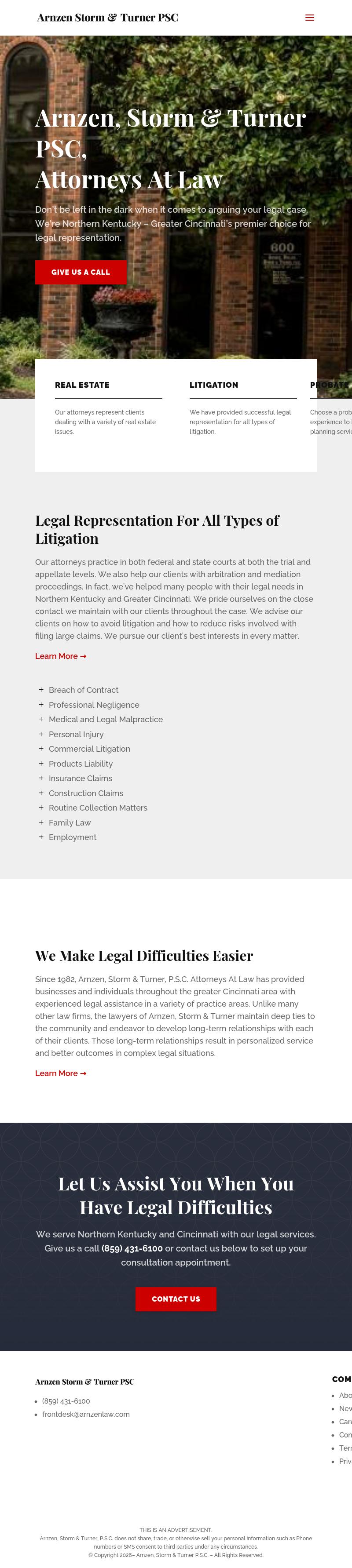 Arnzen Storm & Turner, P.S.C. - Covington KY Lawyers