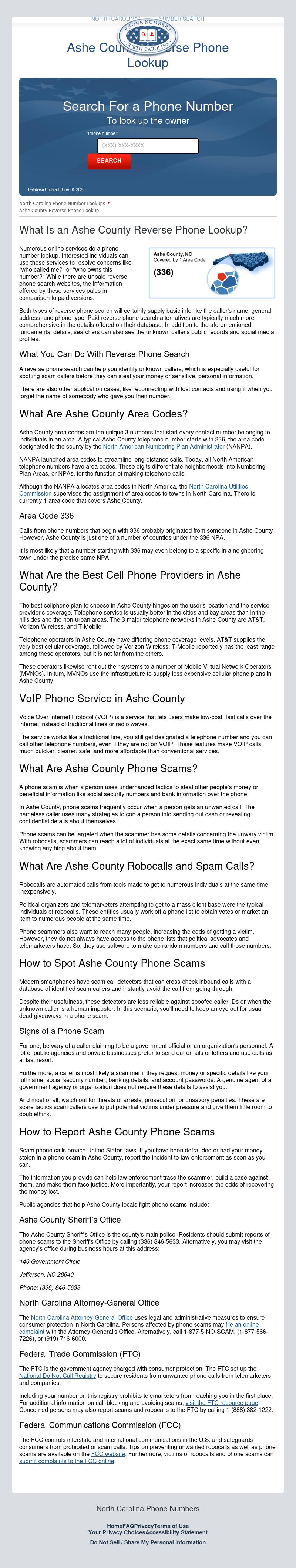 Ashe County Phone Number Lookup - Jefferson NC Lawyers