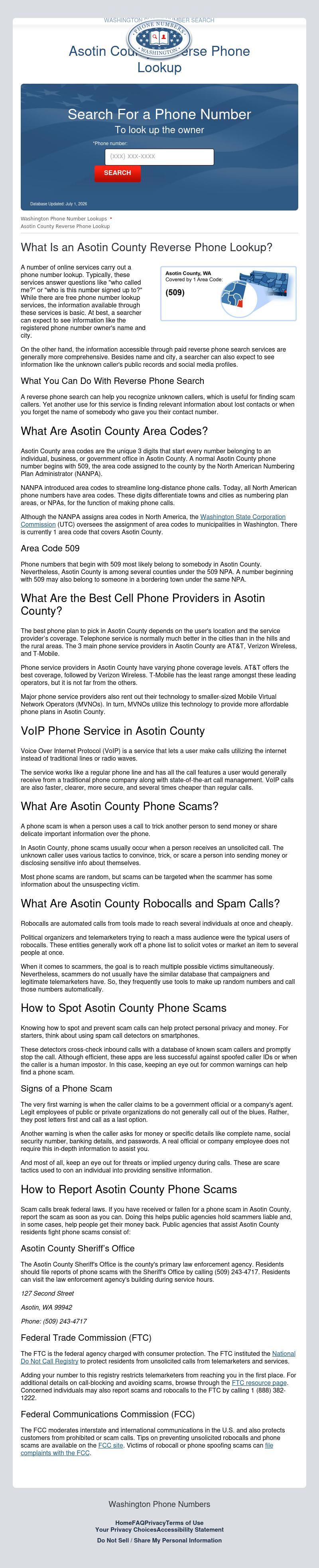 Asotin County Phone Number Lookup - Asotin WA Lawyers
