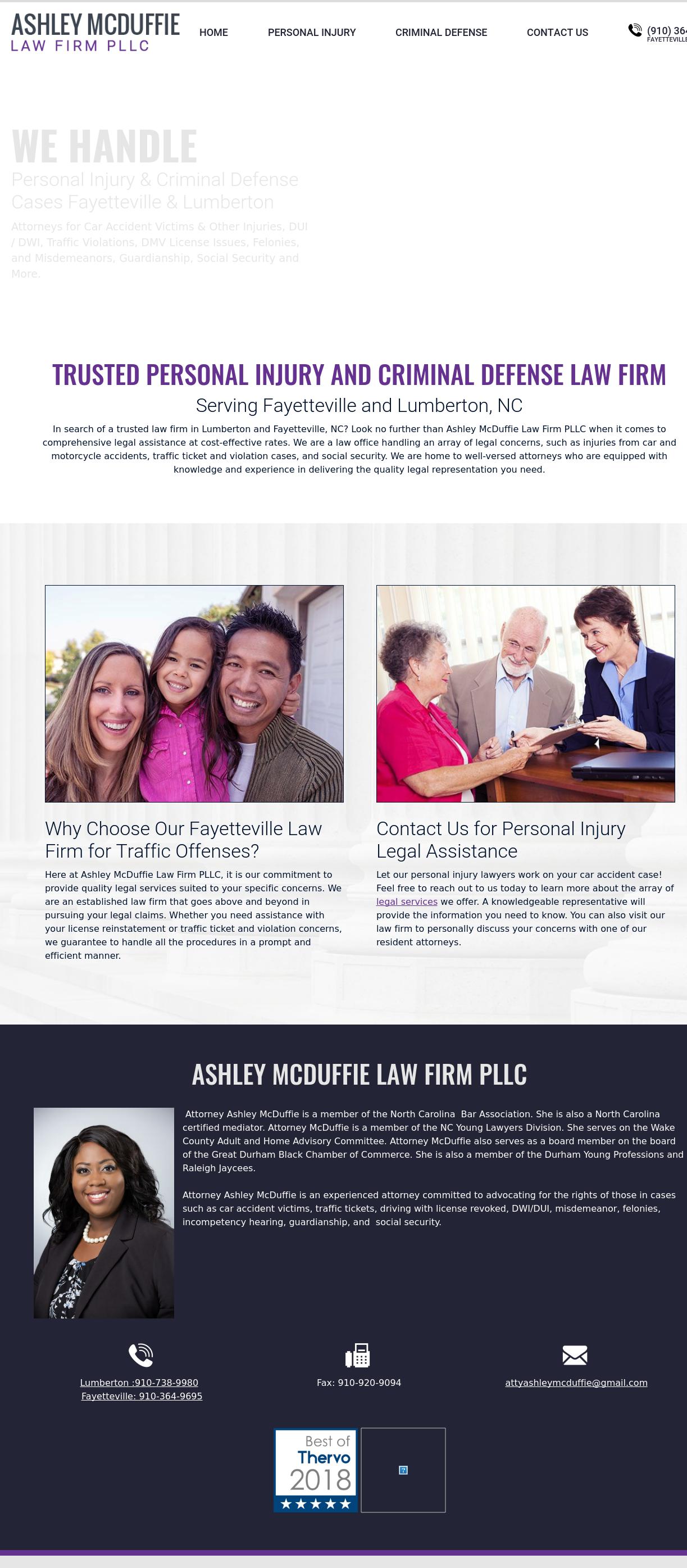 Attorney Ashley McDuffie - Lumberton NC Lawyers