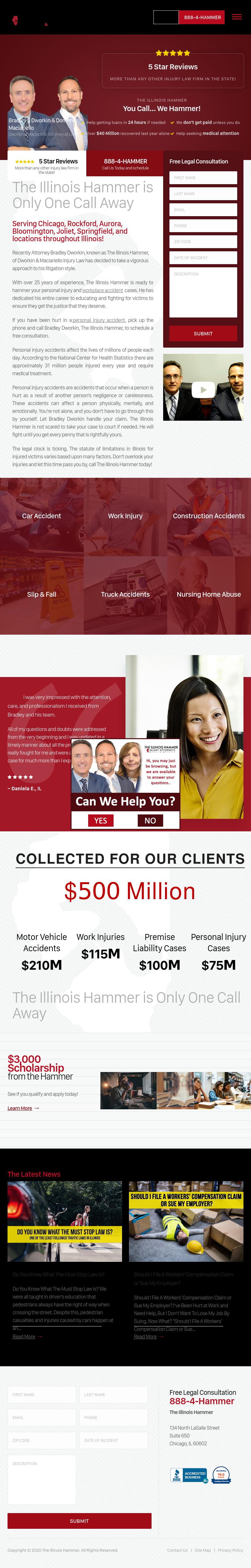 The Illinois Hammer Injury Law Firm Dworkin & Maciariello - Chicago IL Lawyers