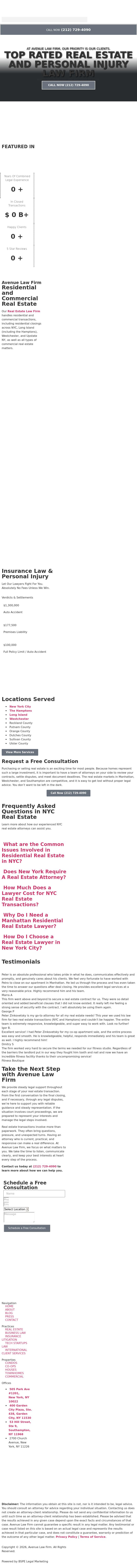 Avenue Law Firm - New York NY Lawyers