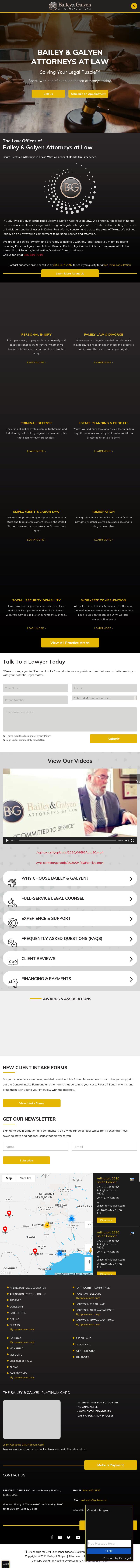 Bailey & Galyen Accident and Family Attorneys - Arlington TX Lawyers