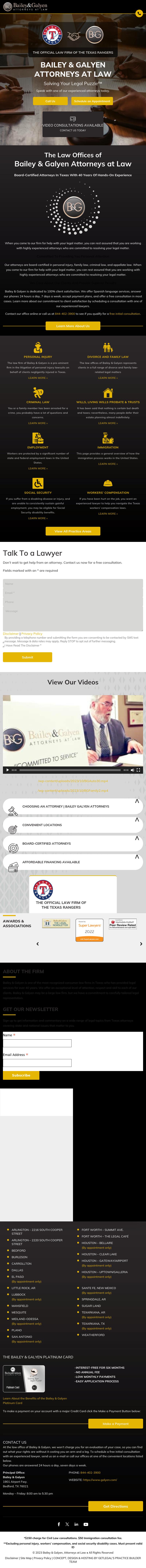 Bailey & Galyen, Attorneys at Law - Weatherford TX Lawyers
