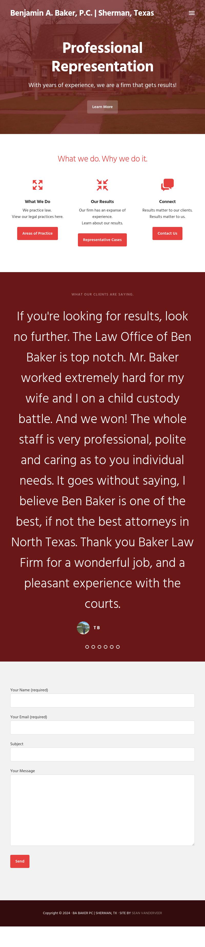 Baker Benjamin A - Sherman TX Lawyers