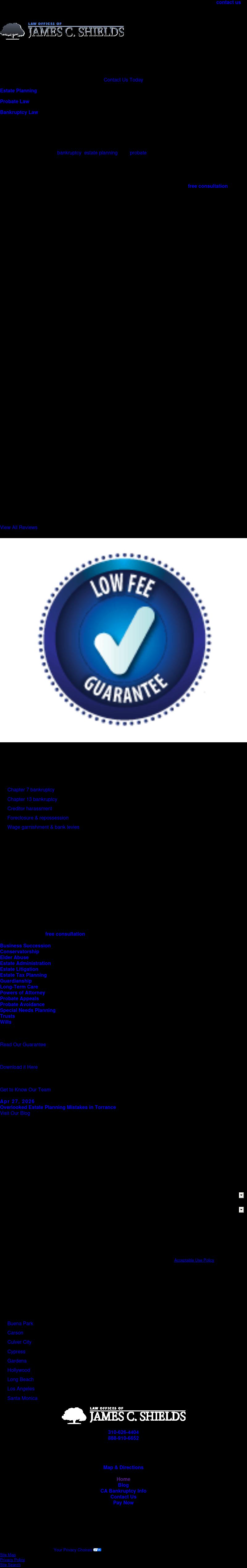 Law Offices of James C. Shields - Torrance CA Lawyers