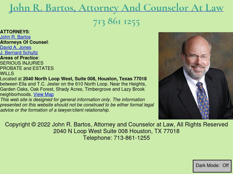 Bartos John R - Houston TX Lawyers