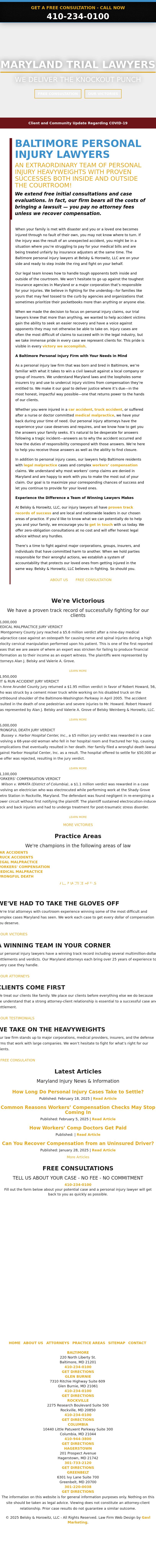 Belsky, Weinberg & Horowitz, LLC - Columbia MD Lawyers