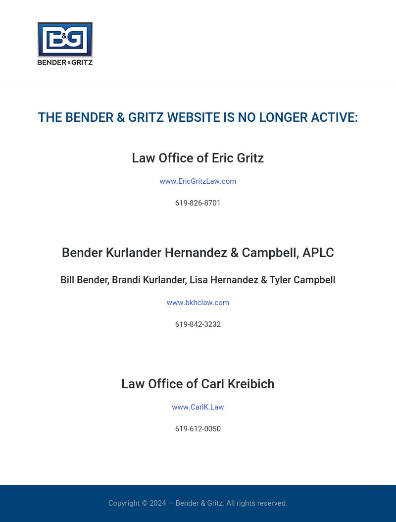 Bender & Gritz, APLC - San Diego CA Lawyers