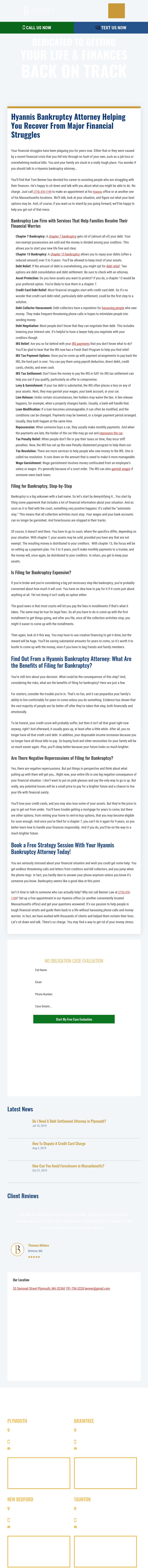 Benner Law - Hyannis MA Lawyers