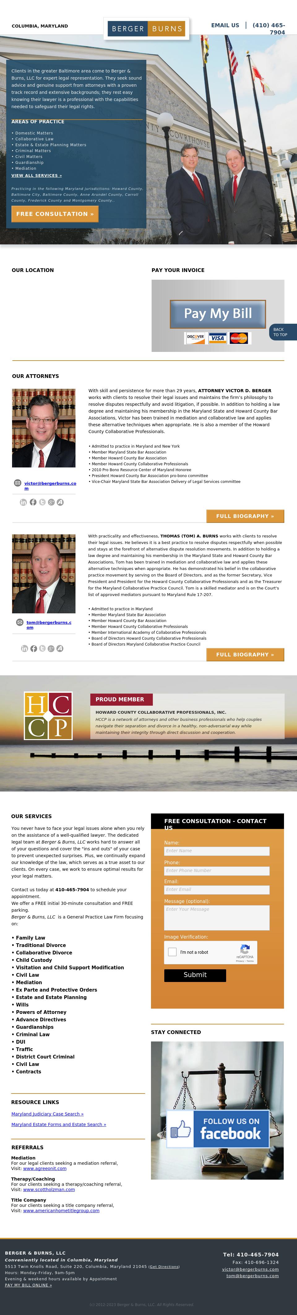 Berger & Burns, LLC - Ellicott City MD Lawyers