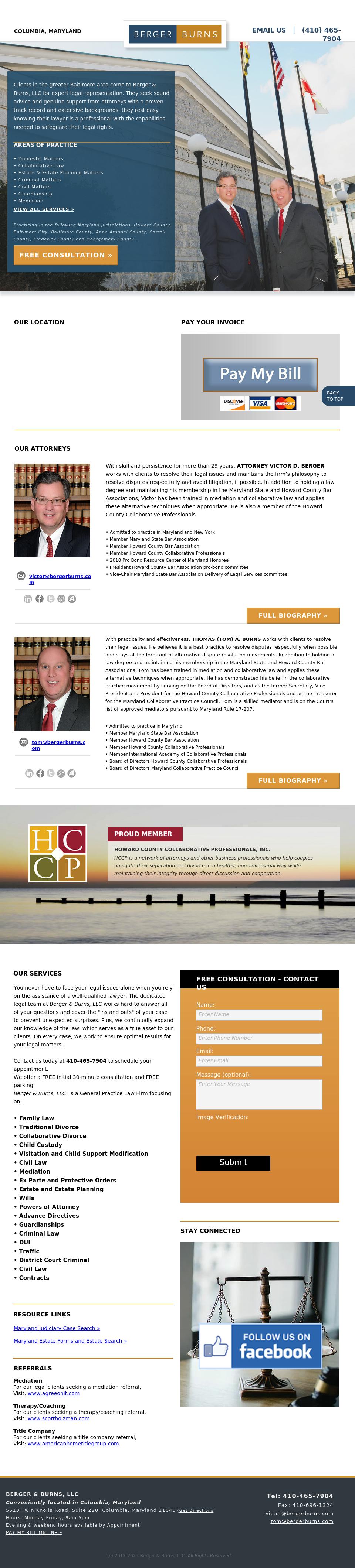 Berger & Burns, LLC - Ellicott City MD Lawyers