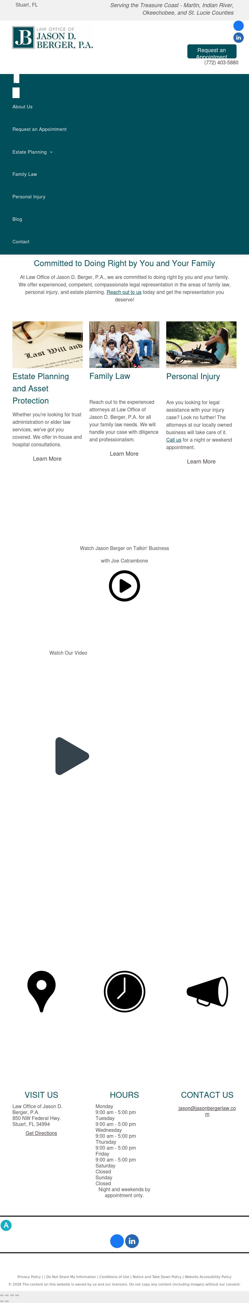 Berger, Jason D PA - Stuart FL Lawyers