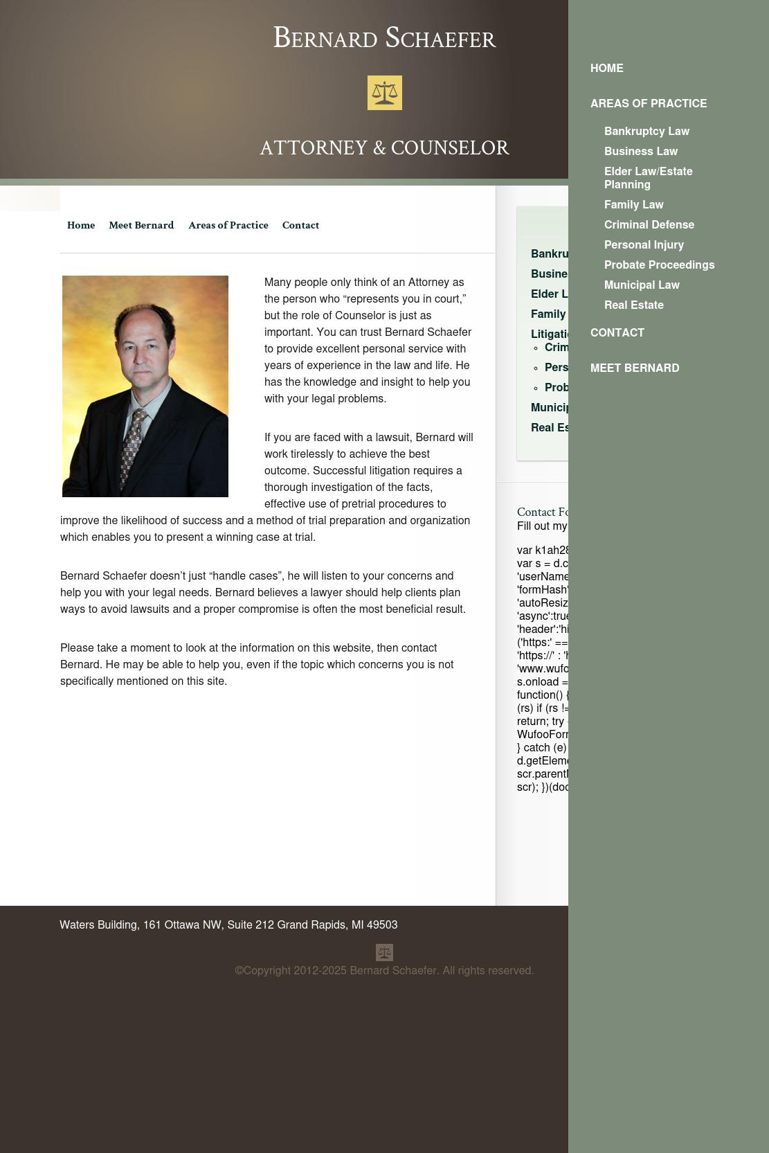 Bernard Schaefer - Grand Rapids MI Lawyers