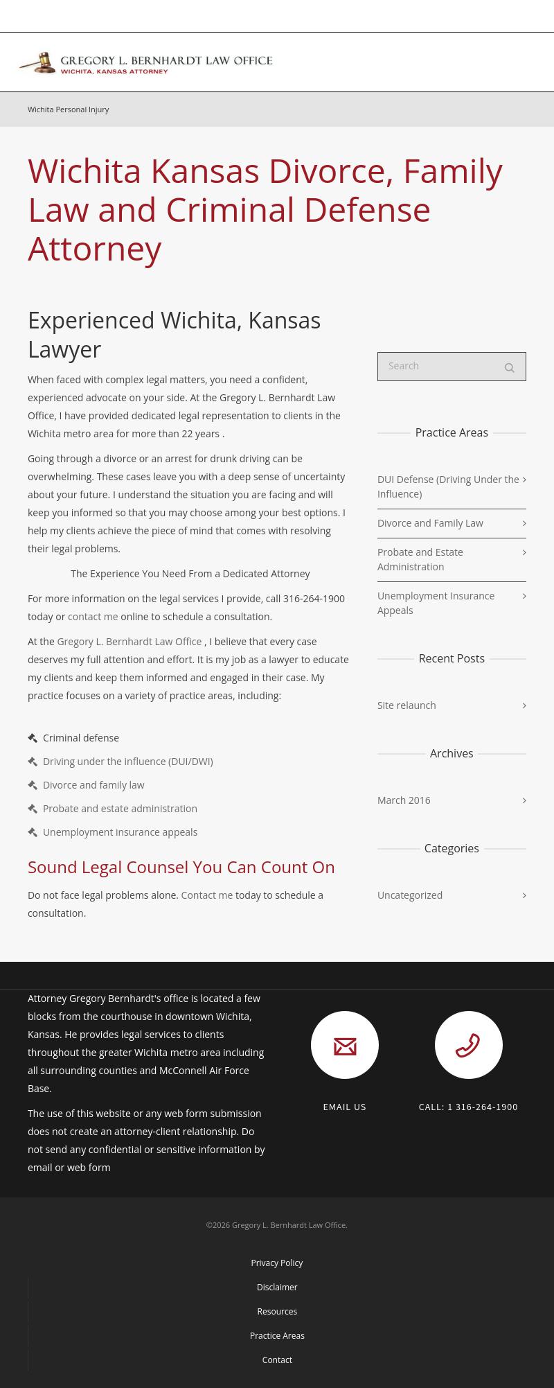 Bernhardt Gregory L - Wichita KS Lawyers