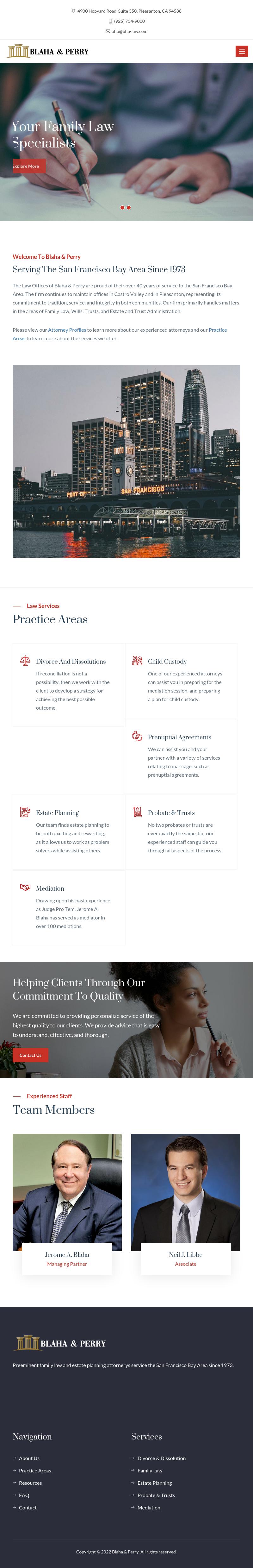 Blaha Hartford Perry & Anastopoulos A Professional Corporation - Pleasanton CA Lawyers