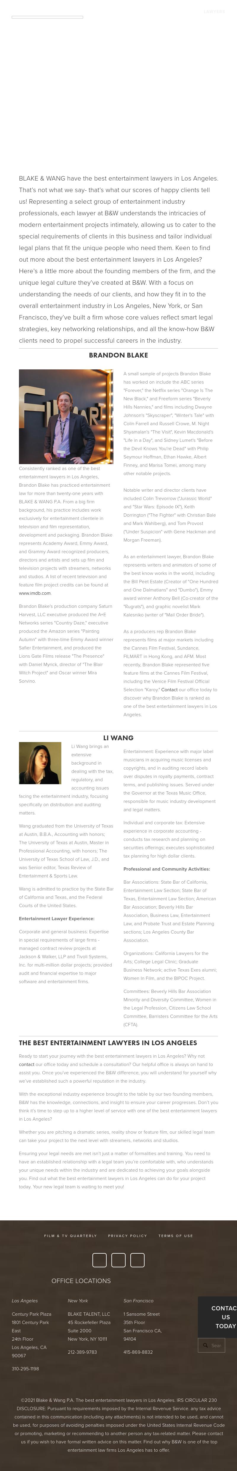 Blake and Wang P.A - Los Angeles, CA, United States CA Lawyers