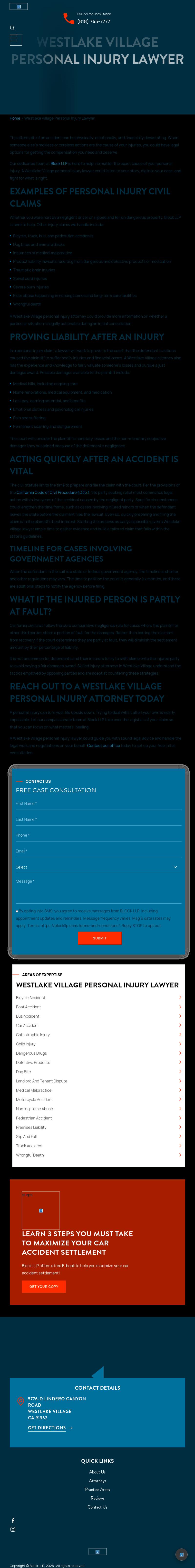 Block LLP Injury Law Firm - Westlake Village CA Lawyers