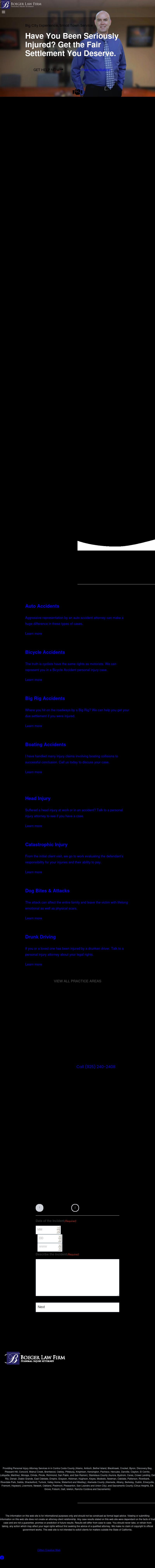 Boeger Law Firm - Personal Injury Attorneys - Brentwood CA Lawyers
