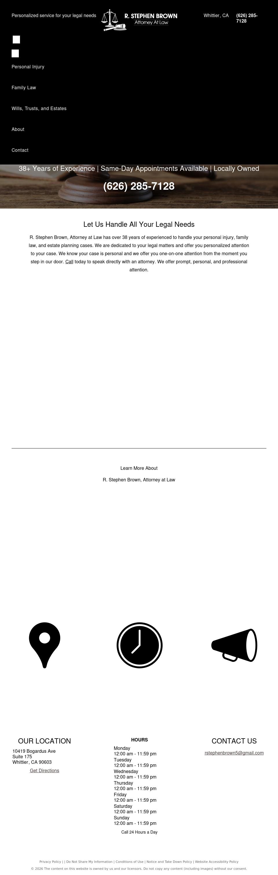 Brown, R Stephen Law Offices Of - San Gabriel CA Lawyers